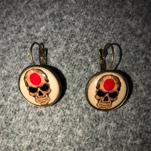 Skull Creepy Halloween Goth Steampunk Pierced Ear‎ Earrings